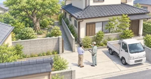 Read more about the article 車が入らない庭の大木伐採｜北九州で相談前に確認すること