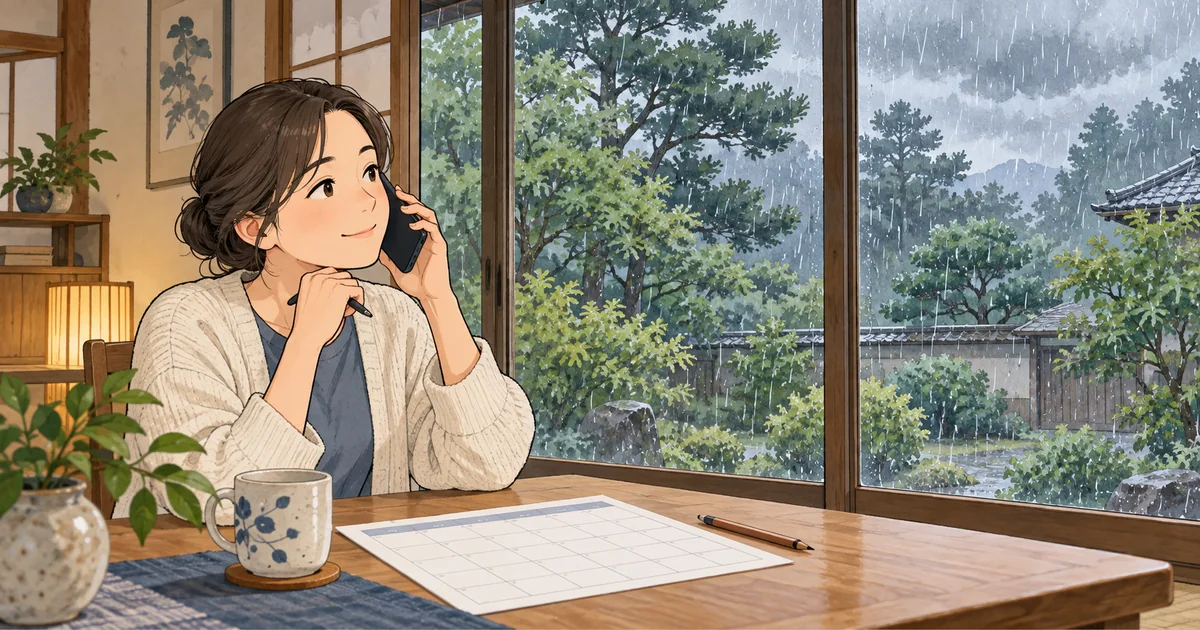 You are currently viewing 雨・強風の日の庭木伐採はどうする？延期前に確認すること